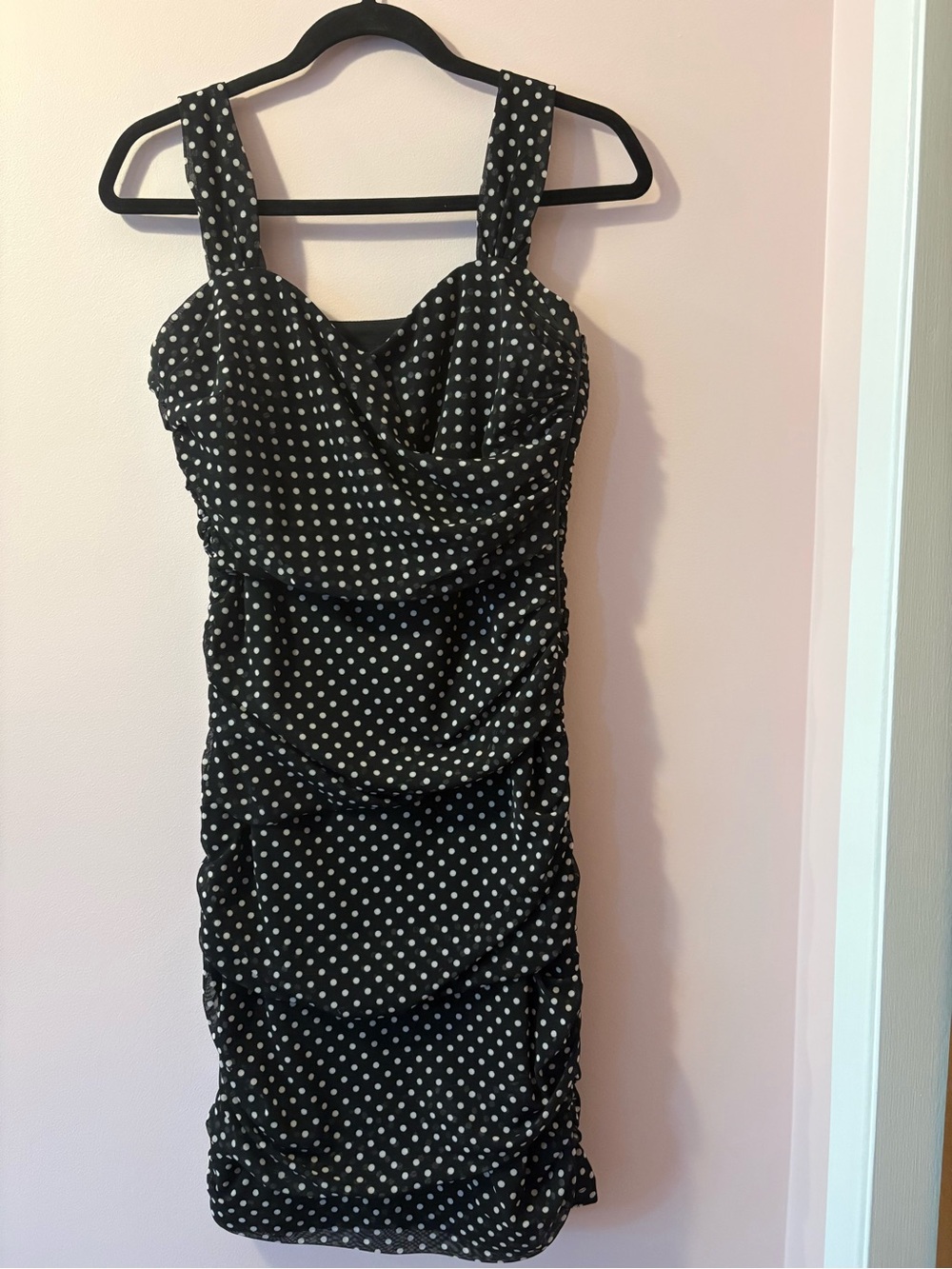 Polka-dot cocktail dress